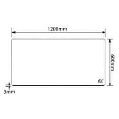 NanoRS podložka na stôl, 1200x600x3mm, čierna, RS173