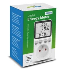 GreenBlue elektromer, wattmeter, typ E, 220-240V AC, 50Hz, max. záťaž 16A, IP20, vstavaná batéria, GB364 E