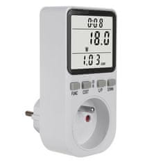 GreenBlue elektromer, wattmeter, typ E, 220-240V AC, 50Hz, max. záťaž 16A, IP20, vstavaná batéria, GB364 E