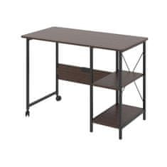 Maclean Skladací podkrovný stôl, rozmery: 107x45x75cm, max - 150 kg, s doskou, farba tmavý orech, MC-411 B