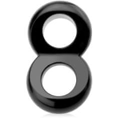 XSARA Elastický kroužek dvojitý ring na penis a varlata – 74303900