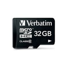 VERBATIM Pamäťová karta MicroSDHC 32GB CL10 44083