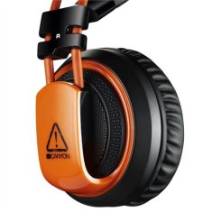 Canyon Slúchadlá s mikrofónom CND-SGHS5A - černý/ oranžový