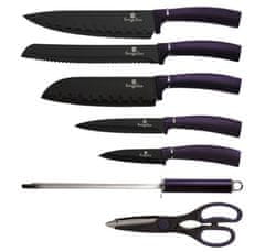 Berlingerhaus Sada nožov BH-2560 v stojane 8 ks Purple Metallic Line
