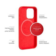 FIXED Kryt na mobil MagFlow s podporou MagSafe na Apple iPhone 13 Pro - červený