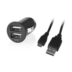 GoGEN USB kabel CH 22 C, 2x USB + kroucený microUSB kabel 1,2m