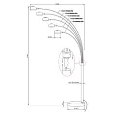 ZUMALINE ZUMALINE Stojacia lampa ZODIAC TS-5805-BK