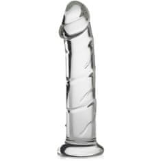 XSARA Skleněné dildo elegantní penetrátor na podstavci penis – 75264314