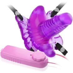 XSARA Vibrující motýlek s penisem masažér vagíny masturbátor na ovládání – 75833881