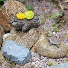 Netscroll Pomôcka na skrývanie kľúčov vo forme kamena, skrytý kameň na uschovanie rezervného kľúča, kameň odolný voči poveternostným vplyvom, umelý kameň na kľúče, dekorácia do záhrady, HideKey