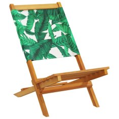 Petromila vidaXL Skladacie záhradné stoličky 8 ks zelená látka a masívne drevo