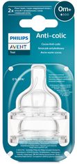 Philips Avent Dudlík na láhev Anti-colic novorozenecký průtok 0m+, 2 ks