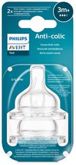 Philips Avent Dudlík na láhev Anti-colic střední průtok 3m+, 2 ks
