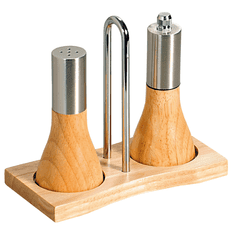 Kesper Súprava mlynček na korenie a soľnička - kaučukové drevo, 13 cm 