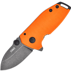 CRKT CR-2486 Squid Compact Orange malý vreckový nôž 4,4 cm, Black Stonewash, oranžová, G10, oceľ