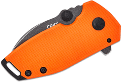 CRKT CR-2486 Squid Compact Orange malý vreckový nôž 4,4 cm, Black Stonewash, oranžová, G10, oceľ