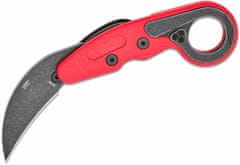 CRKT CR-4041R Provoke Red vreckový nôž - karambit 6,3 cm, Black Stonewash, červená, Grivory