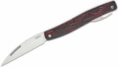 CRKT CR-4810 Forebear Red & Black vreckový nôž s 2 čepeľami, červeno-čierna, G10