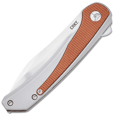 CRKT CR-6070 Padawan Brown vreckový nôž 7,6 cm, hnedá, oceľ, Micarta