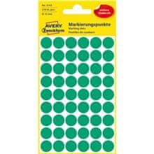 Avery Zweckform Okrúhle etikety Avery, zelené, priemer 12 mm, 270 ks