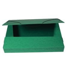 HIT Prešpánový box na spisy s gumičkou A4, zelený