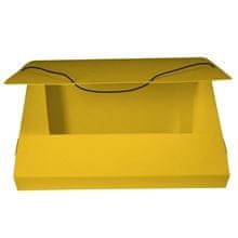 HIT Prešpánový box na spisy s gumičkou A4, žltý