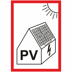 sapro Nálepka "PV symbol na fotovoltaiku" A7 