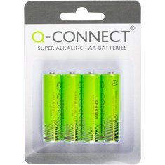 Q-Connect Alkalické ceruzkové batérie - AA, 1,5V, 4 ks