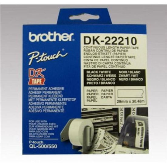 BROTHER Samolepiace role QL, DK-22210, biela