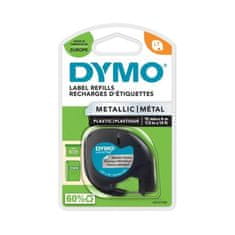 Dymo Metalická páska LetraTag, 12 mm, strieborná