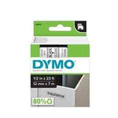 Dymo Páska D1 šírka 12 mm, čierna/priehľadná