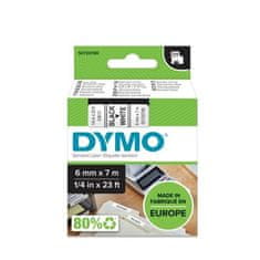 Dymo Páska D1 šírka 6 mm, čierna/biela