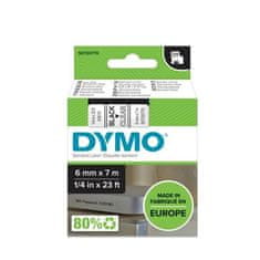 Dymo Páska D1 šírka 6 mm, čierna/priehľadná