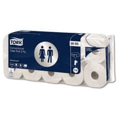 Tork Toaletný papier Premium-trojvrstvový, biely, 10rolí