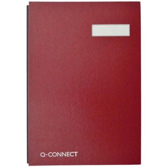 Q-Connect Podpisová kniha, A4, 20 hárkov, červená