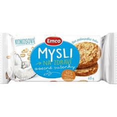 Ovsené sušienky Mysli Emco, kokosové, 60 g