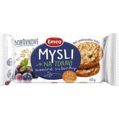 Ovsené sušienky Mysli Emco, čučoriedkové, 60 g