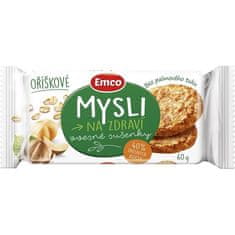 Ovsené sušienky Mysli Emco, orieškové, 60 g