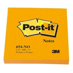 Post-It Bloček Post it, 76 x 76 mm, tekvicovo oranžový, 6 ks
