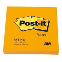 Post-It Bloček Post it, 76 x 76 mm, tekvicovo oranžový, 6 ks