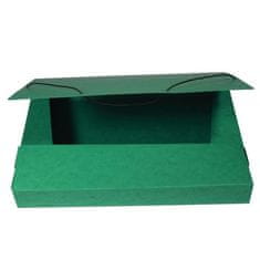 HIT Prešpánový box na spisy s gumičkou A4, zelený