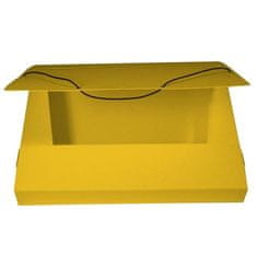 HIT Prešpánový box na spisy s gumičkou A4, žltý