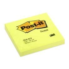 Post-It Bloček, 76 x 76 mm, neónovo žltý, 6 ks