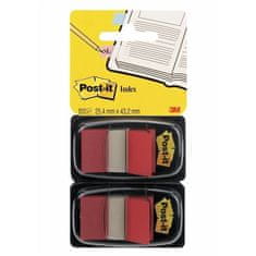 Post-It Záložky v zásobníku, červené, 2x 50 záložiek