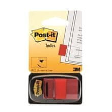 Post-It Záložky, 25,4x43,2 mm, červené, 50 záložiek