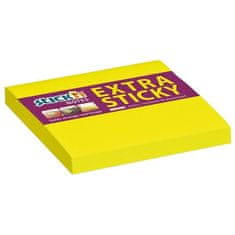 HOPAX Bloček Extra Sticky, 76 x 76 mm, neón žltý