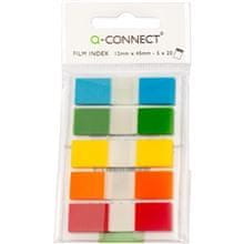 Q-Connect Záložky - plastové, 12,5 x 43 mm, 5 farieb