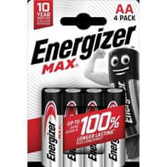 Energizer Alkalické batérie Max 1,5 V, typ AA,4 ks