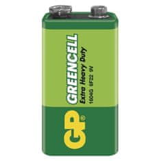 GP Zinková batéria Greencell 6F22, 9V, 1 ks