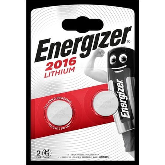 Energizer Gombíkové lítiové batérie - 3V, CR2016, 2 ks